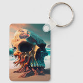 Skull on the beach sleutelhanger (Achterkant)