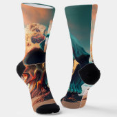 Skull on the beach sokken (Gebogen)