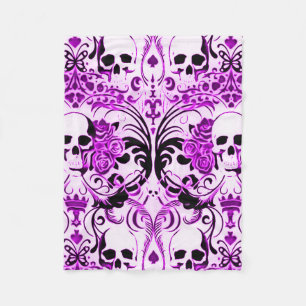 Skull Paars Death Fleece Deken