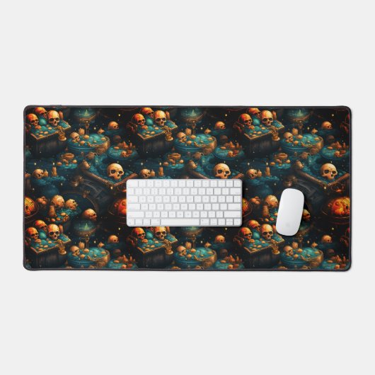 Skull Pattern Bureaumat (Keyboard & Muis)