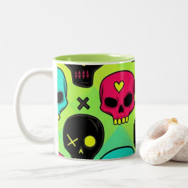 Skull Pattern Coffee Mug Tweekleurige Koffiemok