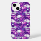 Skull Pattern Design met Paarse zonnebril Case-Mate iPhone Case (Achterkant)