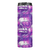 Skull Pattern Design met Paarse zonnebril Thermosbeker (Achterkant)