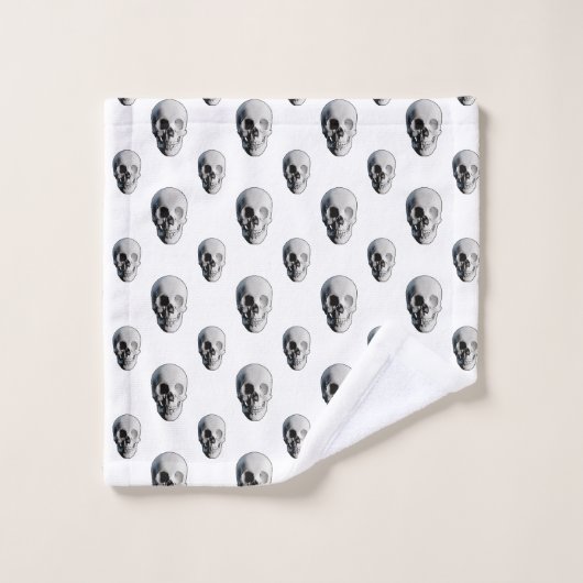 Skull Pattern Halloween Bad Handdoek (Wasdoekje)