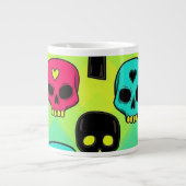 Skull Pattern Jumbo Specialty Mug Extra Grote Beker (Voorkant)