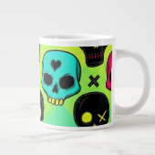 Skull Pattern Jumbo Specialty Mug Extra Grote Beker (Rechts)