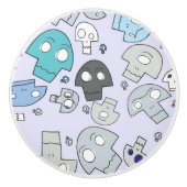 Skull Pattern Keramische Knop (Voorkant)