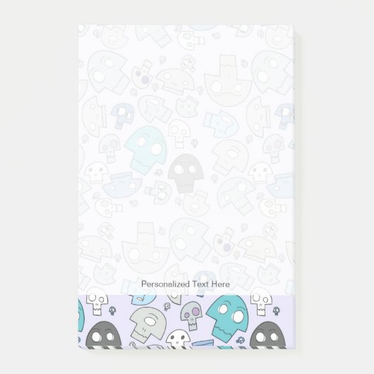 Skull Pattern Post-it® Notes (Voorkant)