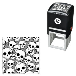 Skull Pattern Self Inking Rubber Stamp Zelfinktende Stempel