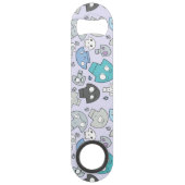 Skull Pattern Speed Flessenopener (Achterkant)