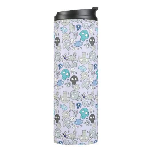 Skull Pattern Thermosbeker (Gedraaid links)