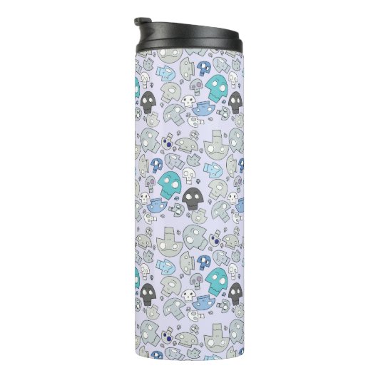 Skull Pattern Thermosbeker (Geroteerd rechts)