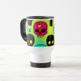 Skull Pattern Travel/Commuter Mug Reisbeker