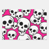 Skull Pattern Wrapping Paper Flat Sheet Set of 3 (Voorkant 2)