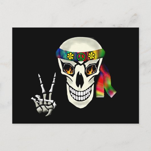 Skull Peace Briefkaart (Voorkant)
