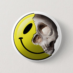 Skull pin ronde button 5,7 cm