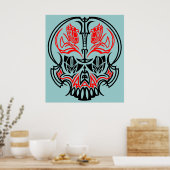 Skull Pinstriping Poster (Keuken)