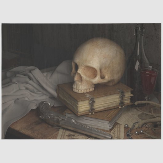 Skull Pirate Book 14 Decoupage Tissue Paper Tissuepapier (Voorkant)