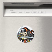 Skull Pirate met zwaard en haak door Al Rio Magneet (Insitu (Vaatwasser))