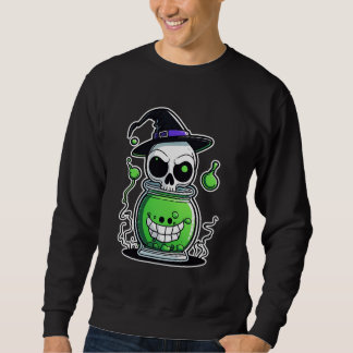 Skull & Poison Jar Halloween Sweatshirt