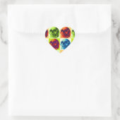 Skull Pop Art Hart Sticker (Tas)