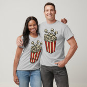 Skull Popcorn Box Sticker T-shirt (Unisex)