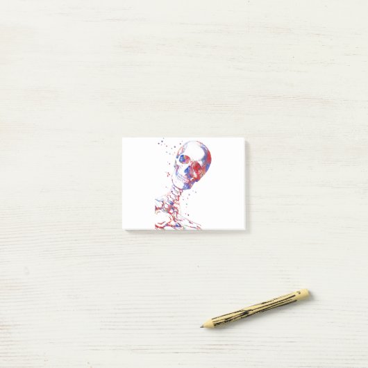 Skull Post-it® Notes (Op bureau)