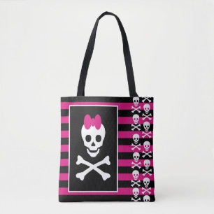 Skull Princess Canvas tas