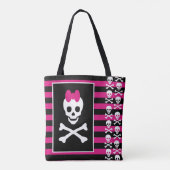 Skull Princess Canvas tas (Achterkant)
