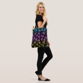Skull Print Canvas tas (Op model)