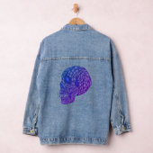 Skull Print Denim Jacket In Purples and Blues (Hangar)