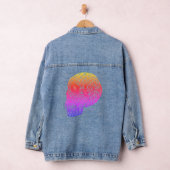 Skull Print Denim Jacket With Sunset Colors (Hangar)