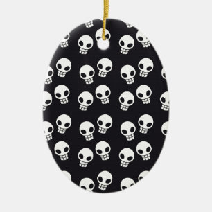 Skull Print Keramisch Ornament