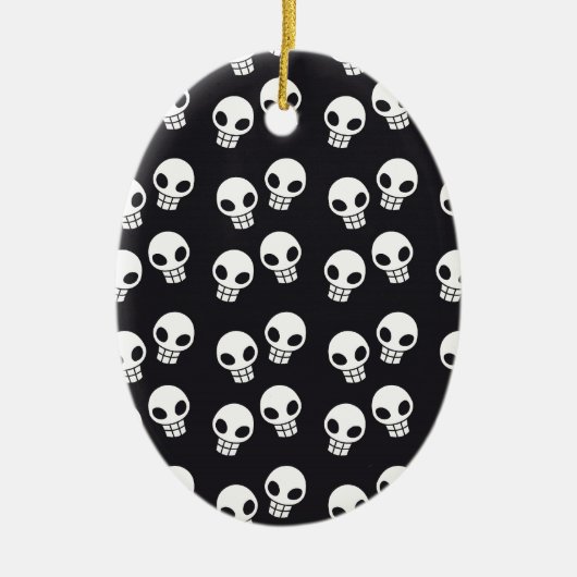 Skull Print Keramisch Ornament (Voorkant)