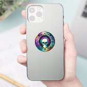 Skull Psychedelics Sticker (Telefoon)