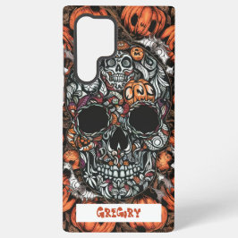 Skull & Pumpkin S22 telefoonhoesje Samsung Galaxy Hoesje