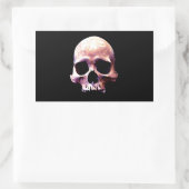 Skull Rechthoekige Sticker (Tas)
