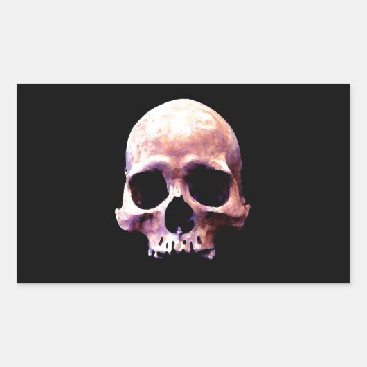 Skull Rechthoekige Sticker (Voorkant)