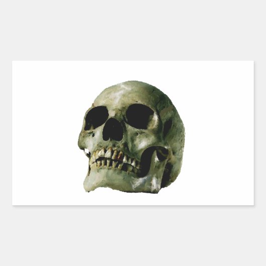 Skull Rechthoekige Sticker (Voorkant)