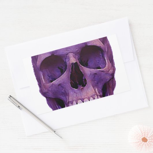 Skull Rechthoekige Sticker (Envelop)