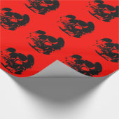 Skull Red Black Cadeaupapier (Hoek)