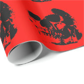Skull Red Black Cadeaupapier (Rol Hoek)