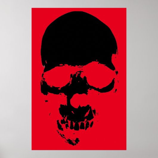 Skull Red Black Fantasy Art Heavy Metal Rock Poster (Voorkant)