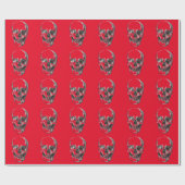 Skull Red Cadeaupapier (Vlak)