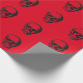 Skull Red Pop Art Cadeaupapier (Hoek)