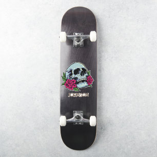 Skull Red Roses Modern Gotisch Sticker