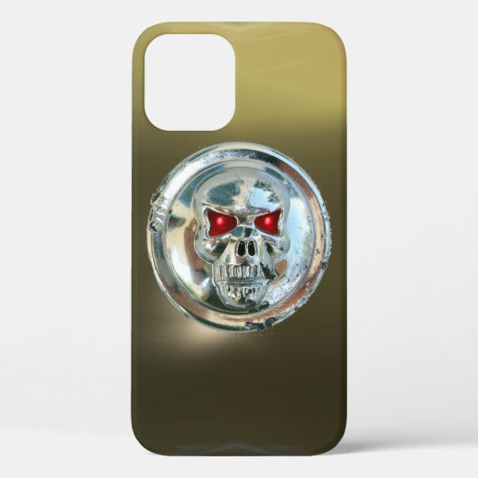SKULL RIDERS GEM grijs zwart Case-Mate iPhone Case (Achterkant)