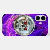 SKULL RIDERS Roze Blauwe Paarse Fractale cirkels Case-Mate iPhone Case (Achterkant (horizontaal))