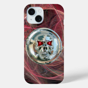 SKULL RIDERS Roze metalen grijze ronde cirkels