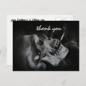 Skull roken van een sigaret Dank u Briefkaart (Voorkant / Achterkant)